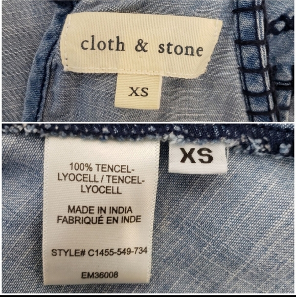 Cloth & Stone Chambray Sleeveless Dress Size XS - Picture 8 of 8